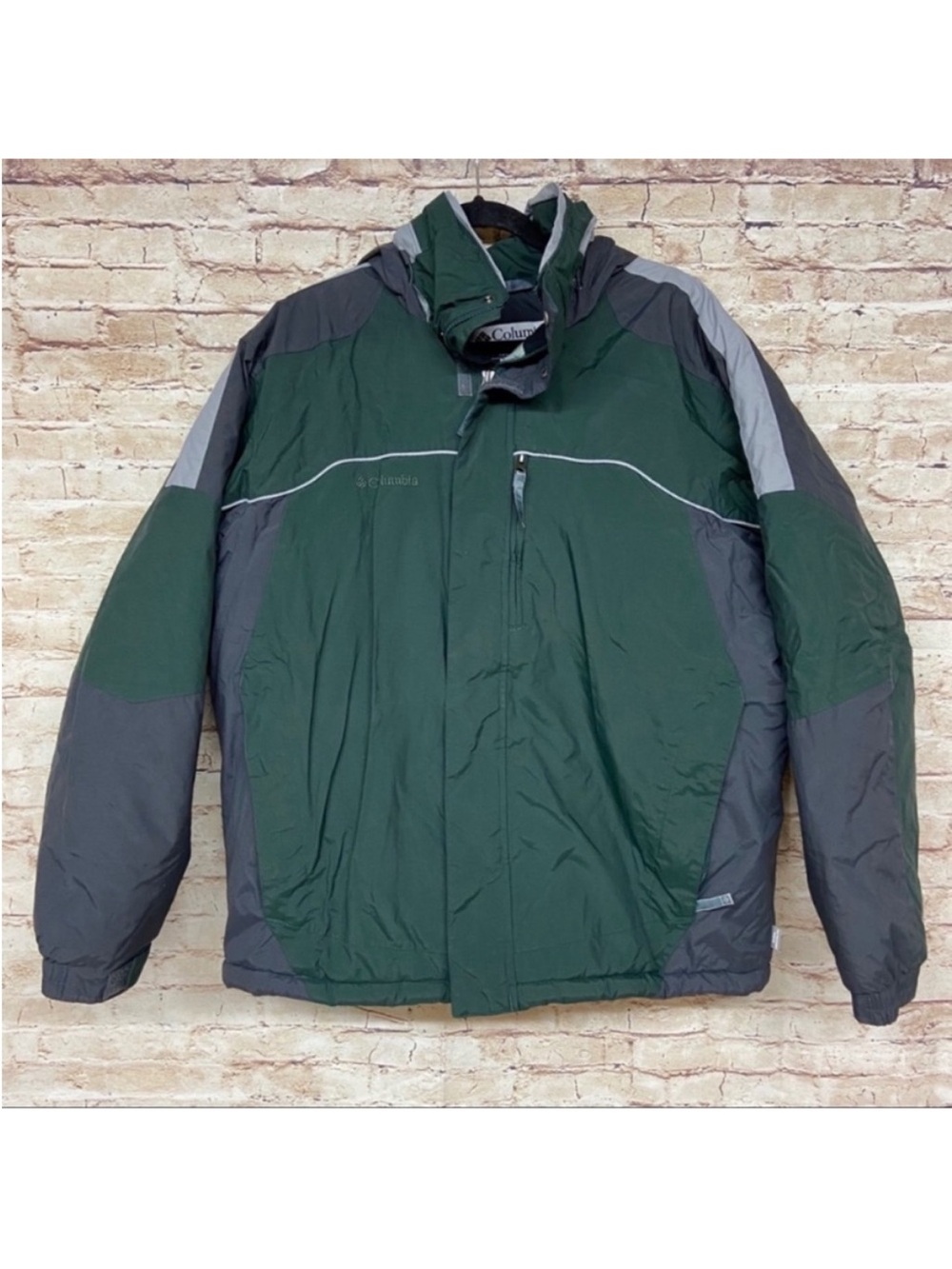 Columbia Sportswear Coat Size L Ski Snowboard Winter Jacket Packable Hood Green